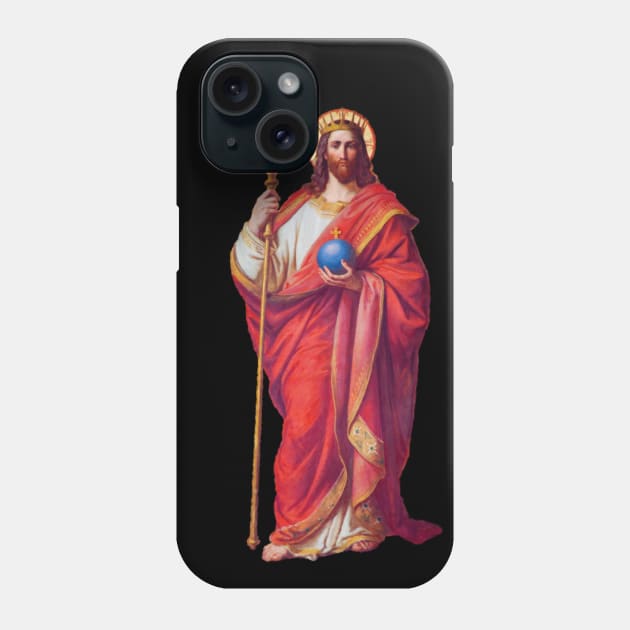 Jesus Christ King of the World Phone Case by Beltschazar