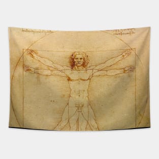 Vitruvian Man Tapestry