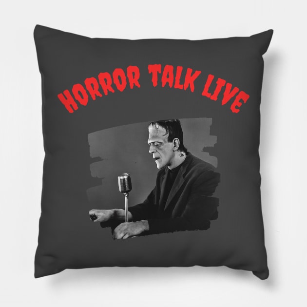 Horror Talk Live Pillow by Out of the Darkness Productions