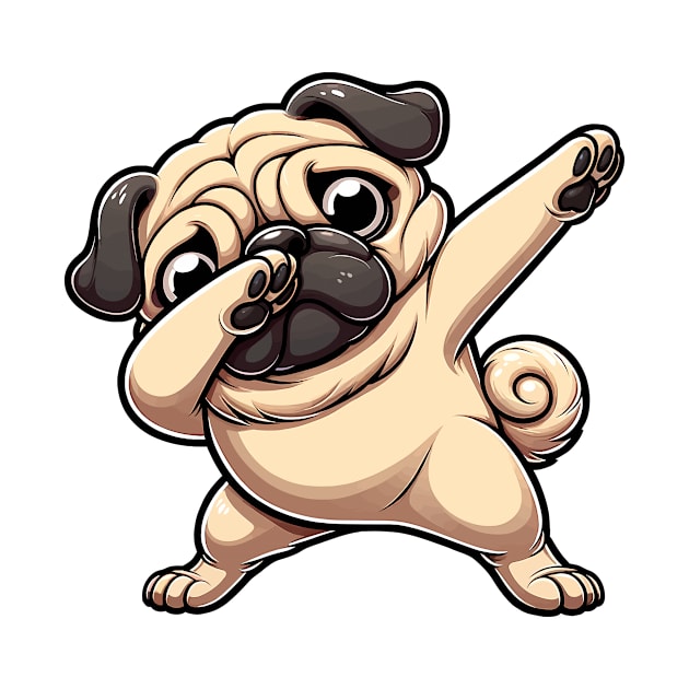 Dabbing Pug Funny by Nessanya