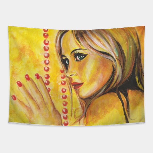 Emmanuelle Béart Tapestry by Svetlana Pelin