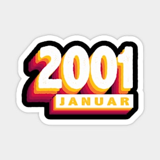 Januar 2001 0 23 Jahren Mann Frau Geburtstag Magnet