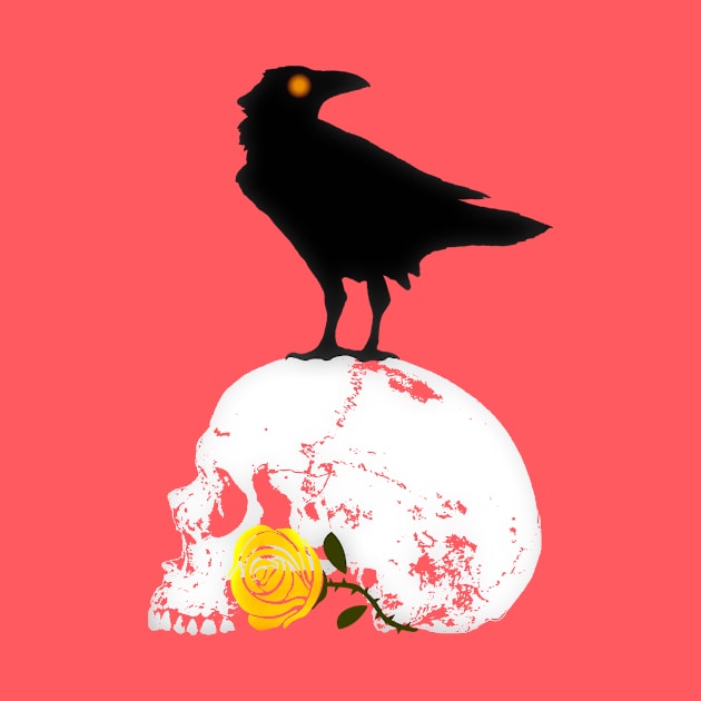 The Raven and the Yellow Rose by RawSunArt