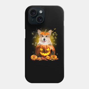 CorgiSpooky Halloween Pumpkin Dog Head Gift Phone Case