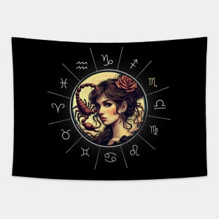 ZODIAC Scorpio - Astrological SCORPIO - SCORPIO - ZODIAC sign - Van Gogh style - 11 Tapestry