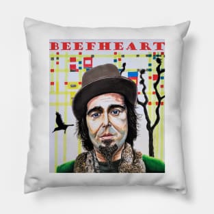 Captain Beefheart original portrait painting/fan art Pillow