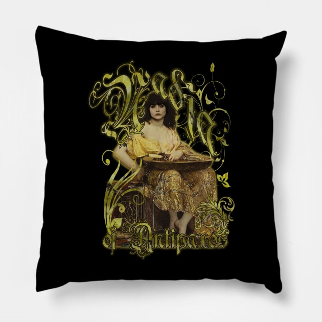 Nadja of Antipaxos Pillow by The Dark Vestiary