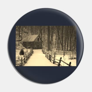 Winter Scene in Connecticut Pin