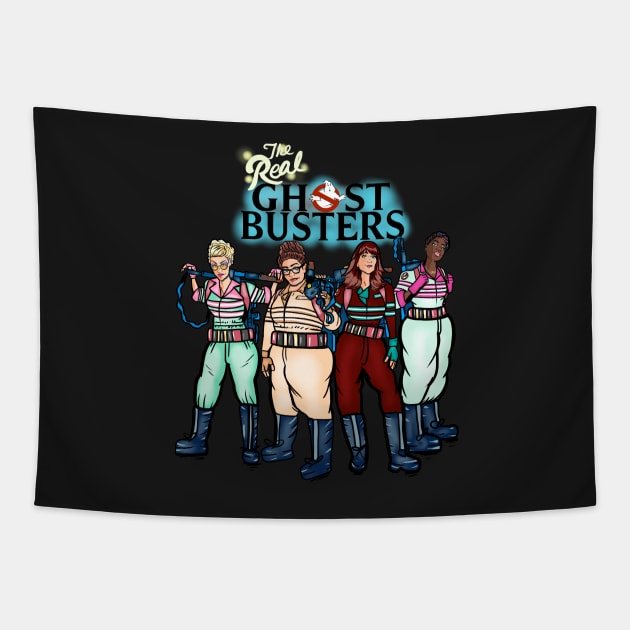 The Real Cute Ghostbusters Tapestry by MonicaLaraArt