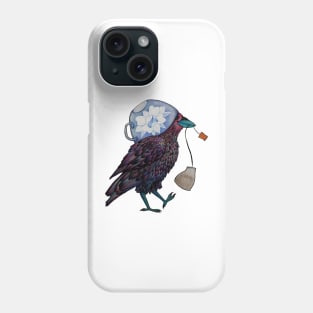 Happy little tea crow Phone Case