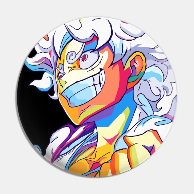 Anime Gear 5 Pop Art Pin by Zet Art