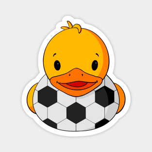 Soccer Rubber Duck Magnet