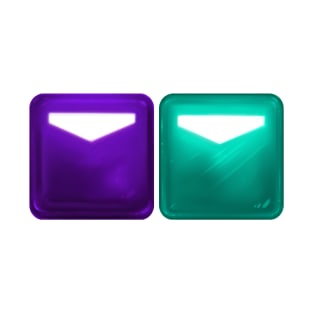 Beat Saber Blocks - Seafoam Green & Violet Purple T-Shirt