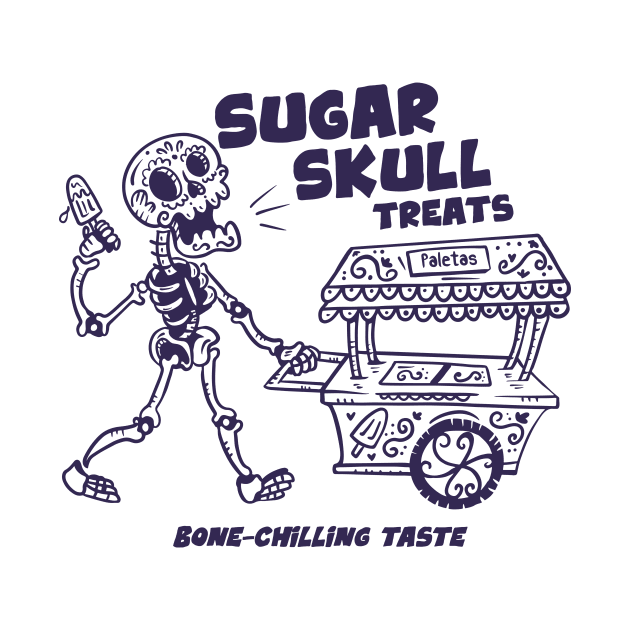 Sugar Skull Treats // Funny Day of the Dead Ice Cream Cart by SLAG_Creative