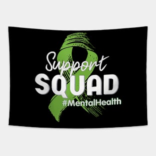 Support Squad Mental Health Awareness Lime Green Tapestry