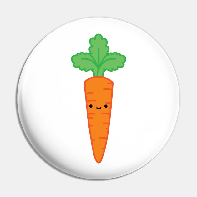 Happy Carrot Pin by smalltownnc