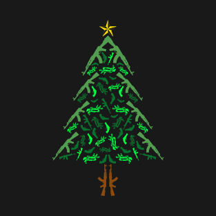 Guns Christmas Tree T-Shirt