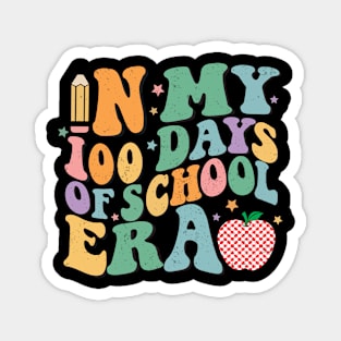 Retro 100 Days of School Teachers Kids Groovy 100th Day Magnet