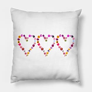 Floral Hearts Mothers Day Gift Pillow