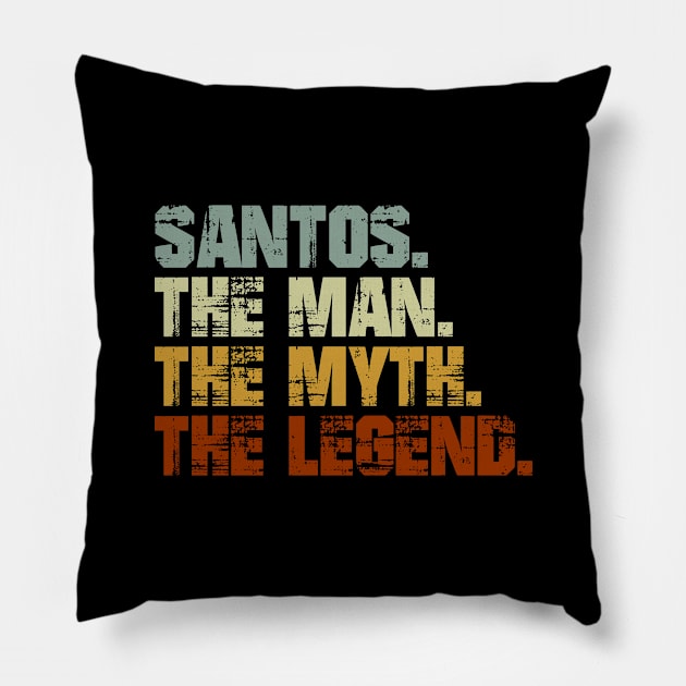 Santos The Man The Myth The Legend Pillow by designbym