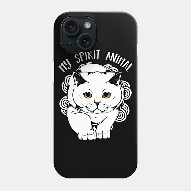 British Shorthair - My Spirit Animal - Cute Line-Art Cat Phone Case by Lumio Gifts