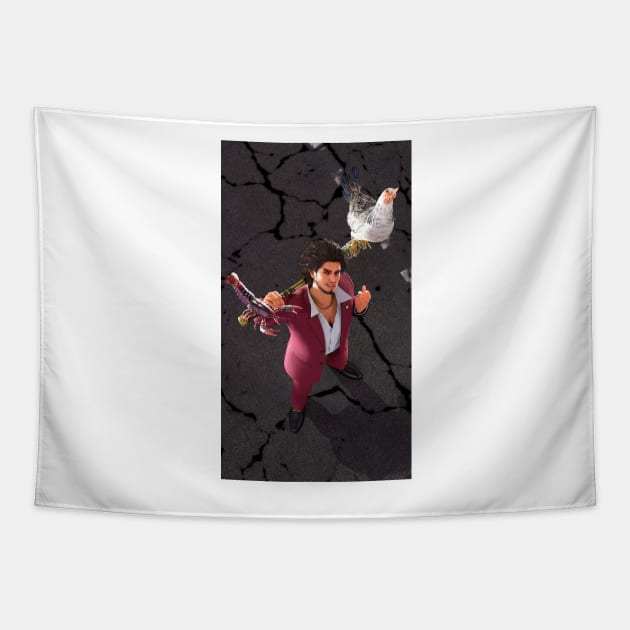 Ichiban Kasuga - Yakuza 7 Tapestry by James-Cr