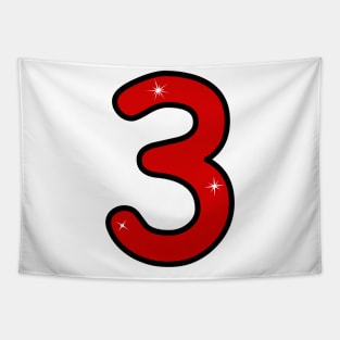 third, three, 3 years, 3 year old, date, number 3, number three,  3st birthday gift, 3st birthday design, anniversary, birthday, anniversary, Numeral 3, Tapestry