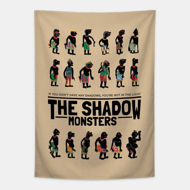 Vintage Shadow Puppet Monsters Tapestry by KewaleeTee