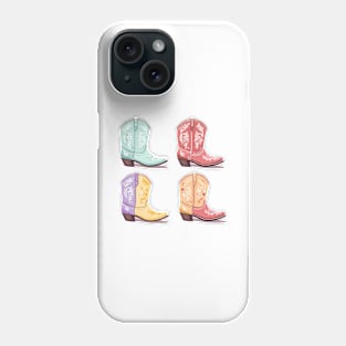 Cute Pastel Preppy Cowgirl Boots Phone Case