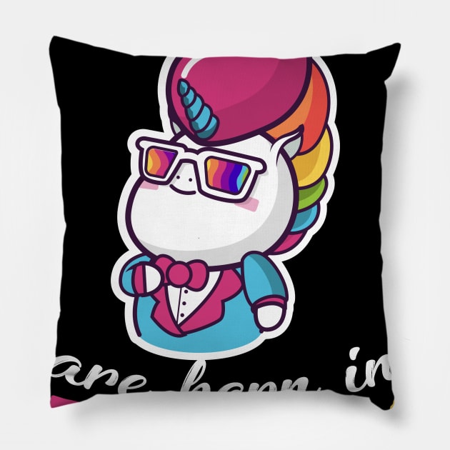 UNICORNS ARE BORN IN JULY birthday gift Pillow by AdelaidaKang