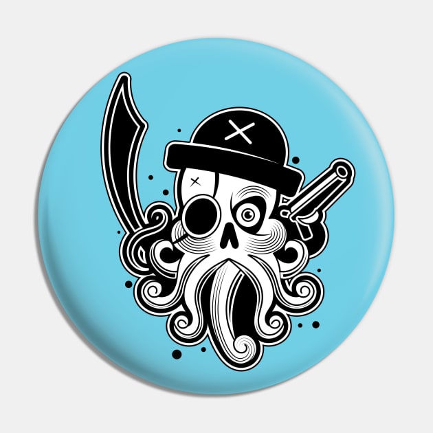 Octopus Pirate Pin by Buy Custom Things