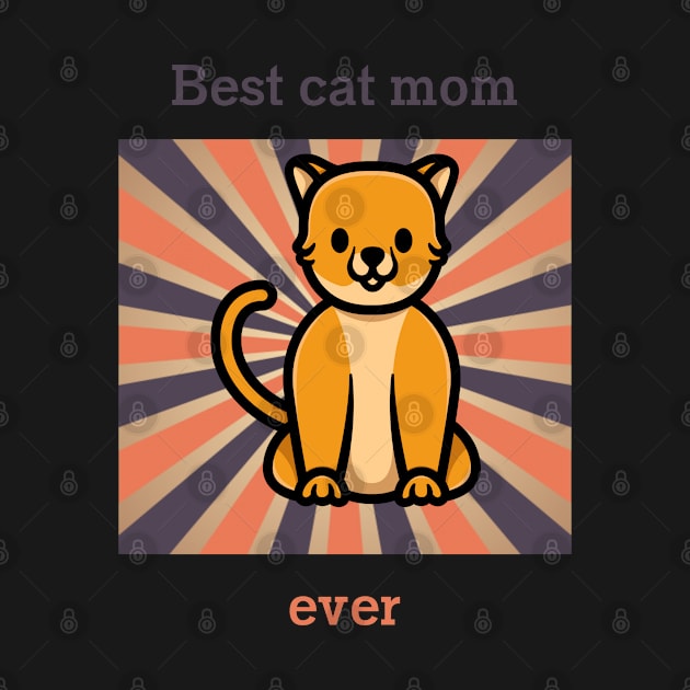 Cat t shirt -  Best cat mom ever by hobbystory