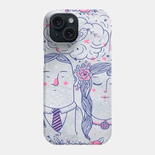 Couple Cute Drawing Pattern Phone Case