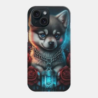 Gothic Pomsky Puppy Phone Case