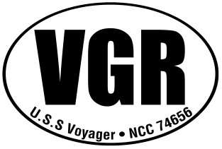 Voyager Travel Sticker Magnet