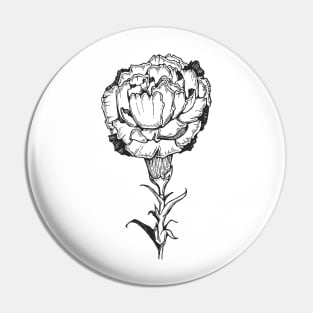 Doodle Flower Art Pin