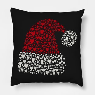 Santa hat of hearts Pillow