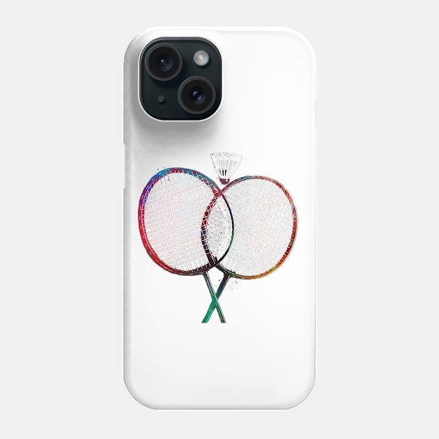 Badminton sport art #badminton Phone Case by JBJart