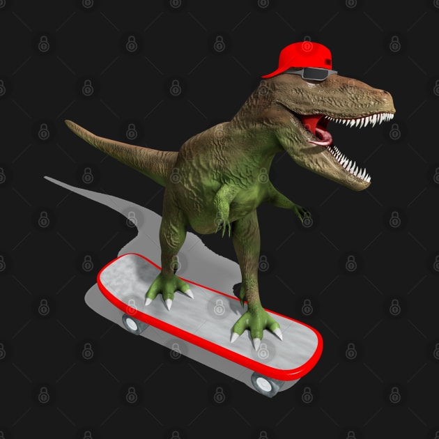 Funny T-Rex Skater by macdonaldcreativestudios