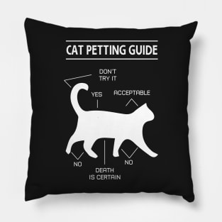 Cat Petting Guide - A purr-fect gift for your feline loving friend ! Pillow