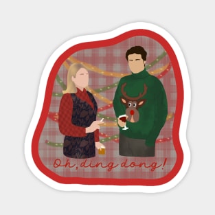 Bridget Jones and Mr Darcy Christmas Jumper Magnet