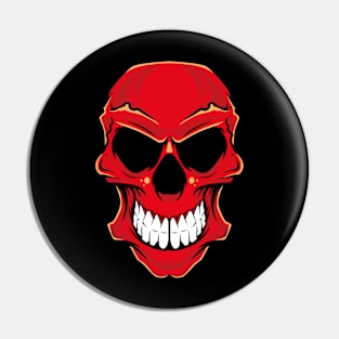 Red Skull Pin