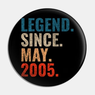 Legend since May 2005 Retro 2005 Pin