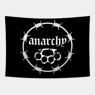 Anarchy Brass knuckles (white) Tapestry