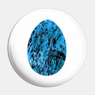 Easter egg - abstract blue-black textured watercolor, trendy earthy tones, colors, isolated on white. Design for background, cover and packaging, Easter and food illustration, greeting card. Pin