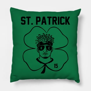 St. Patrick Mahomes (black design) Pillow