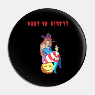Sexy Halloween Witch Pin