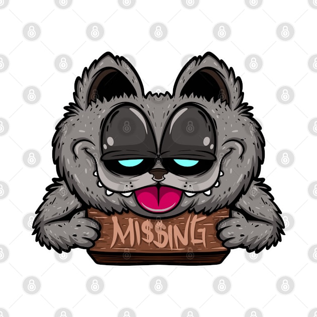missing cat cartoon by Behold Design Supply