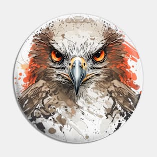 Falcon Portrait Animal Painting Wildlife Outdoors Adventure Pin