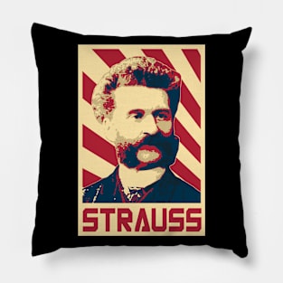 Johann Strauss II Retro Propaganda Pillow